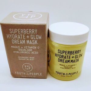 Youth To The People Superberry Hydrate + Glow Dream Night Cream + Mask 2oz   New